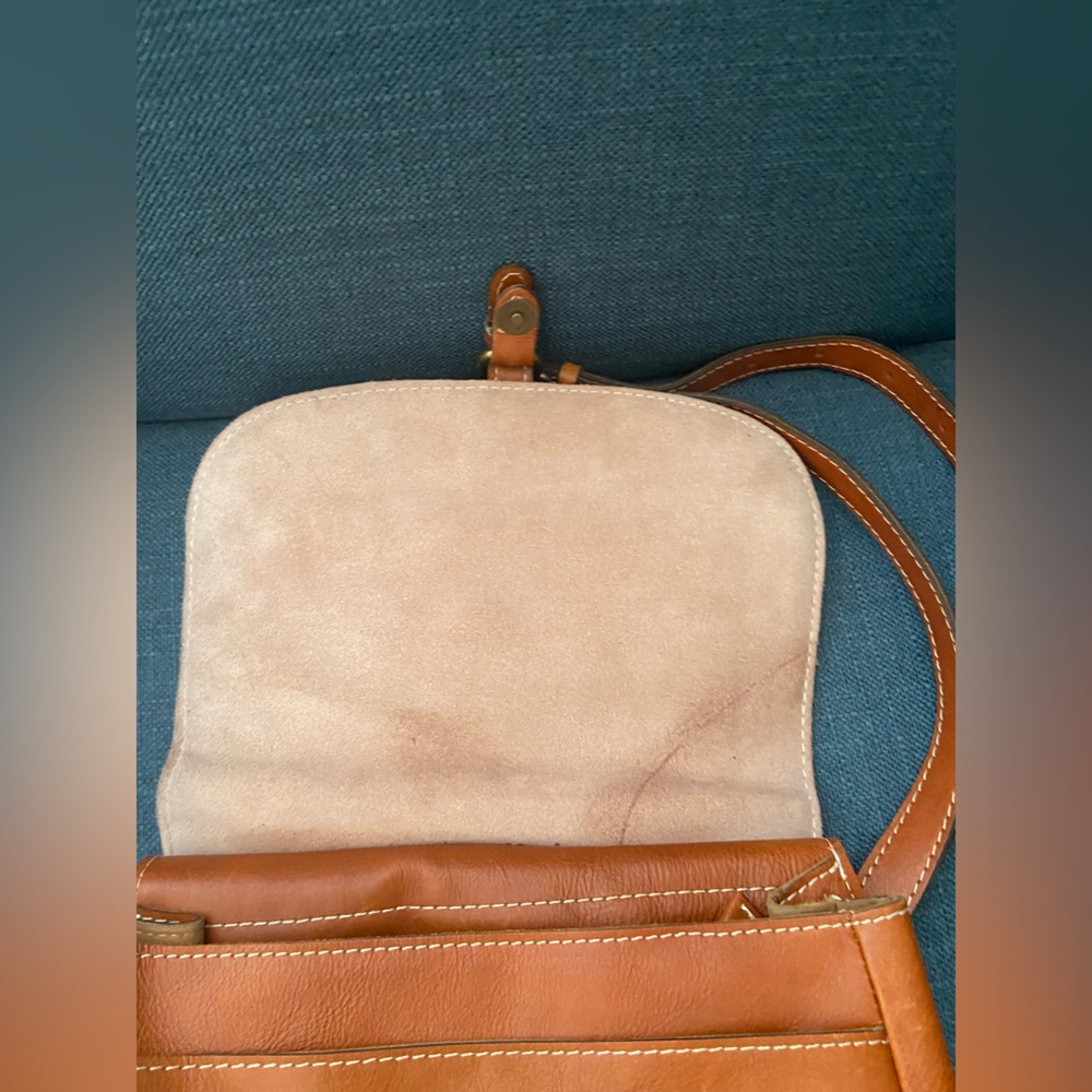 Vintage Patricia Nash Honey Brown Leather Saddle Shoulder/Crossbody Purse Bag - Picture 12 of 16